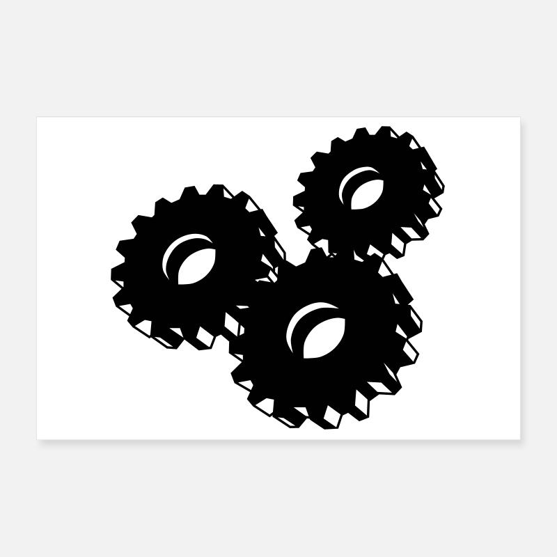 Cogwheel Poster 12" x 8" (30x20 cm)
