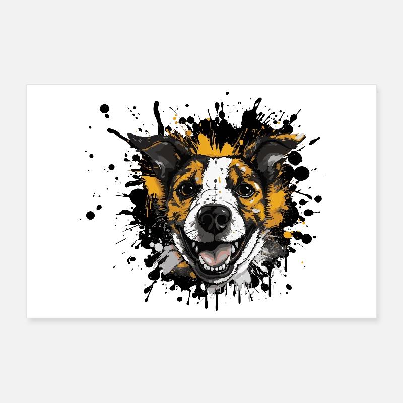Portrait de Beagle Spritz Poster 30 x 20 cm