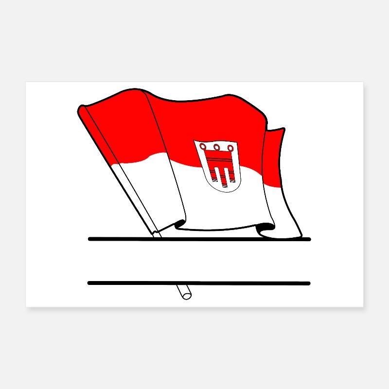 Espace de noms du drapeau du Vorarlberg Poster 30 x 20 cm