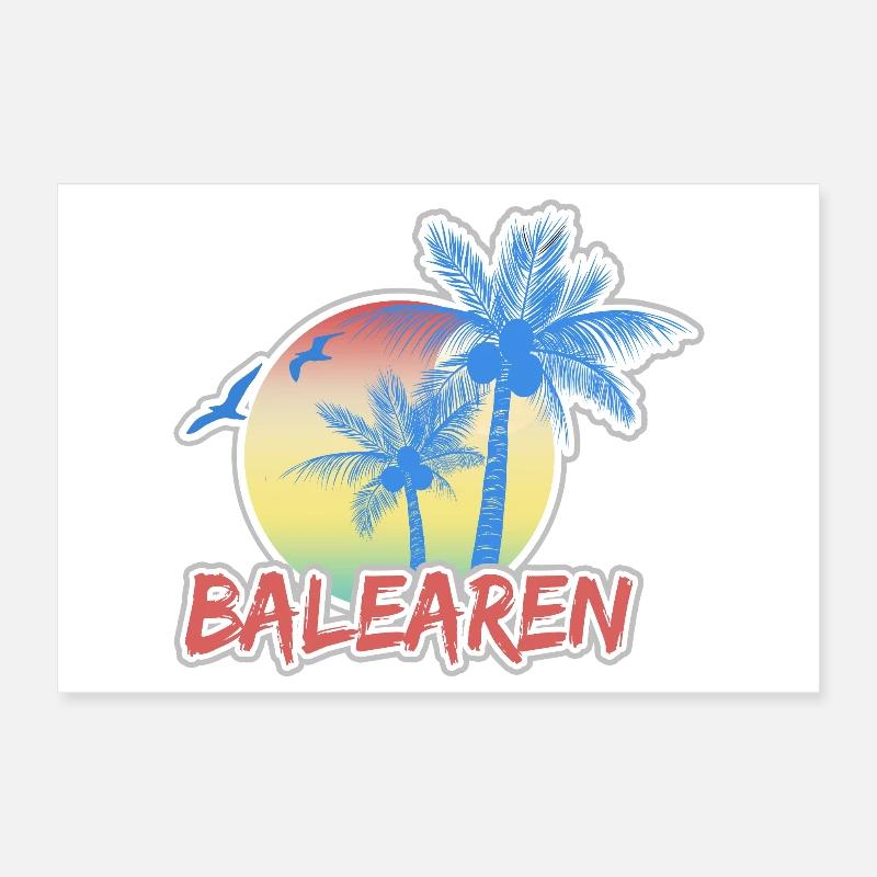 Vacances Îles Baléares Poster 30 x 20 cm