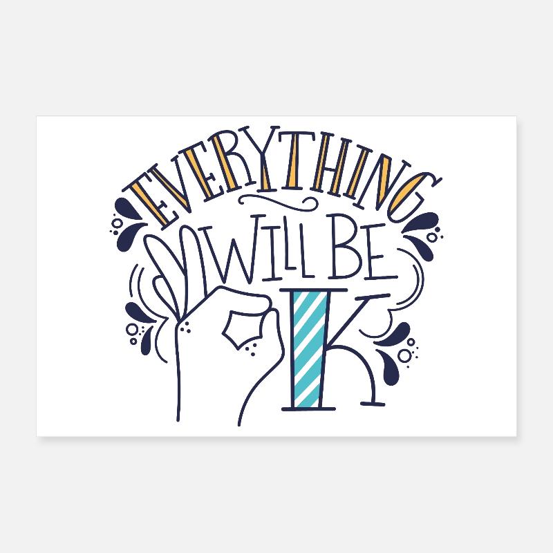 Alles wird gut – Motivierendes Statement-Design Poster 30x20 cm