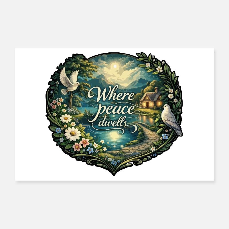 Wo Frieden wohnt Poster 30x20 cm