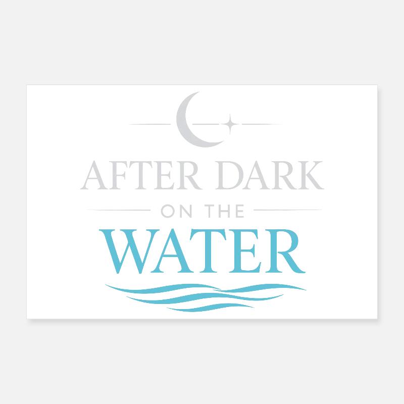 Night boating with Poster 12" x 8" (30x20 cm)