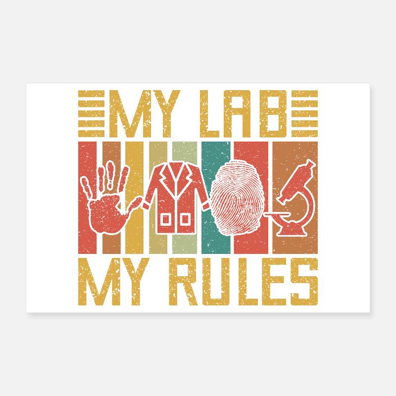Forensic Science Major My Lab My Rules Forensics Poster 30x20 cm