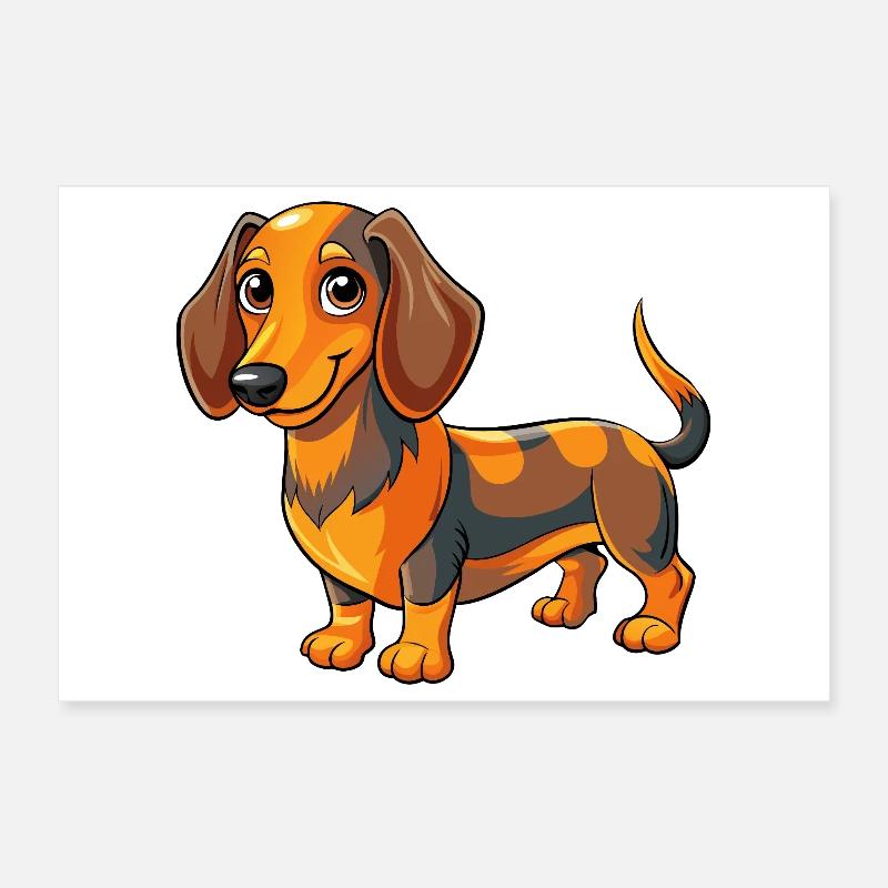 Dachshund Poster 12" x 8" (30x20 cm)