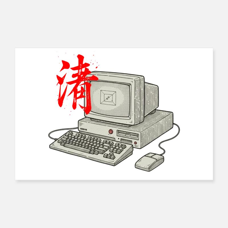 IT Technology Asian Poster 12" x 8" (30x20 cm)