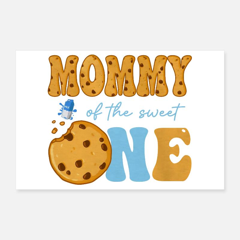 Anniversaire de la maman de la douce Biscuits et Lait Poster 30 x 20 cm