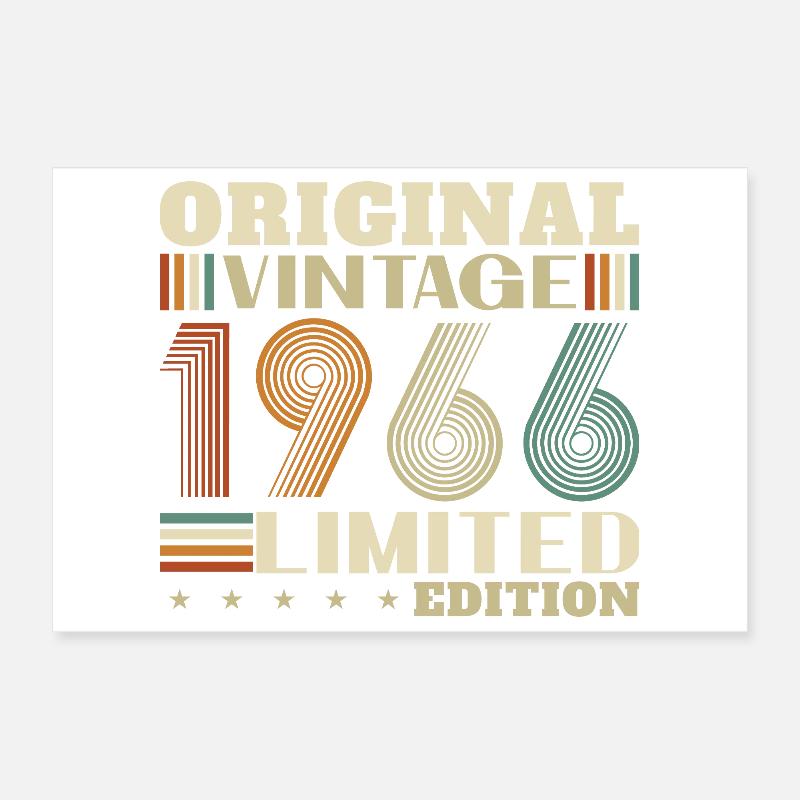 1966 Vintage Retro Geburtstagsgeschenk Poster 30x20 cm