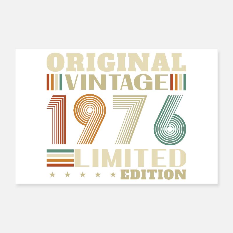 1976 Vintage Retro Geburtstagsgeschenk Poster 30x20 cm
