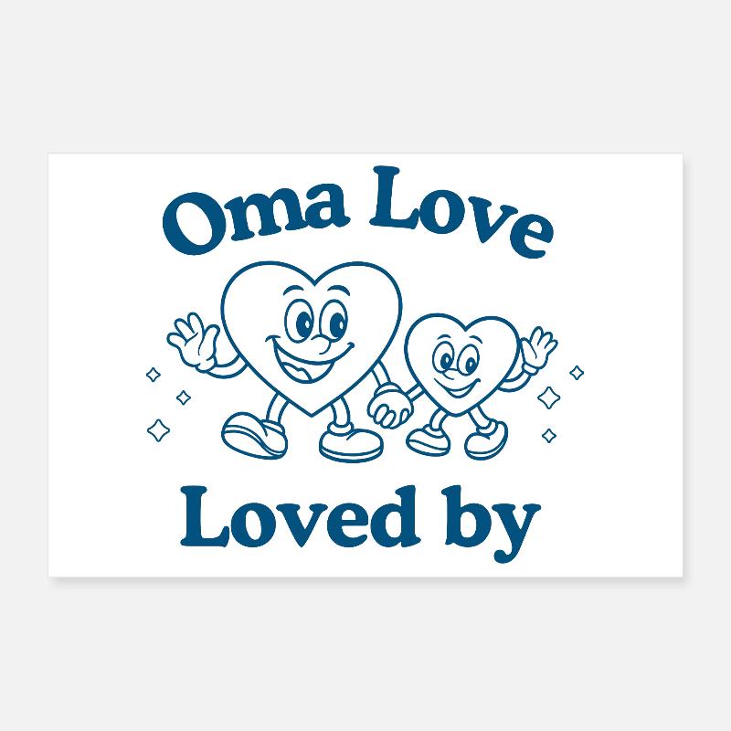 Oma Geschenk Personalisiert - Oma Muttertag Poster 30x20 cm