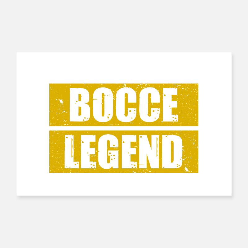 Légende du bocce, joueur de pétanque boule Poster 30 x 20 cm