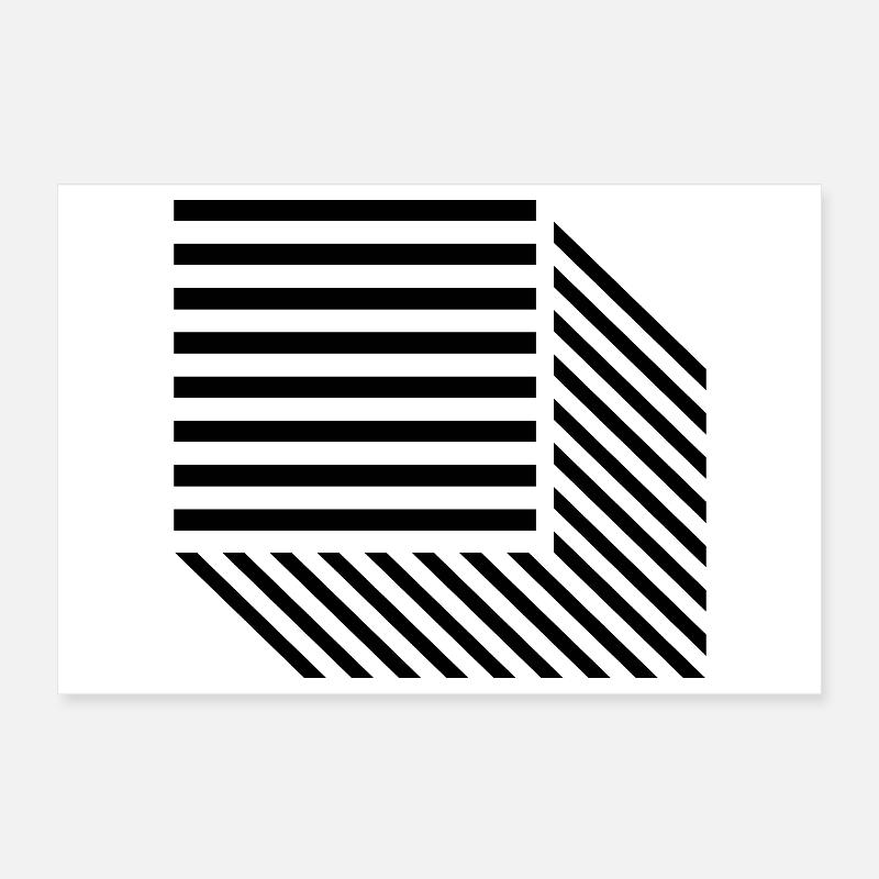 Square Lines design Poster 12" x 8" (30x20 cm)