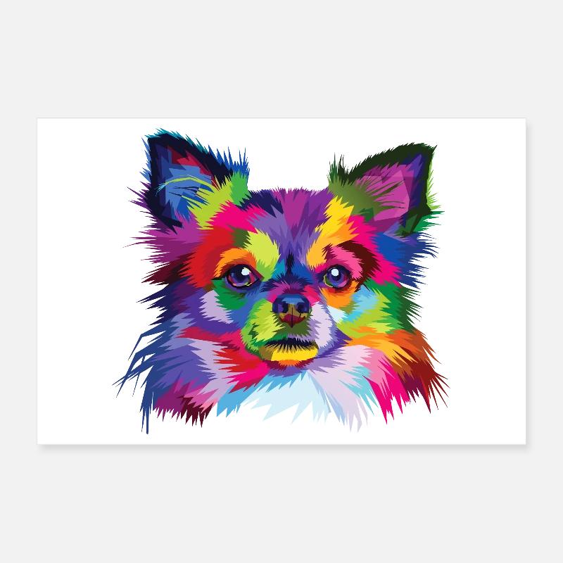 Portrait de chiot kaléidoscope Poster 30 x 20 cm