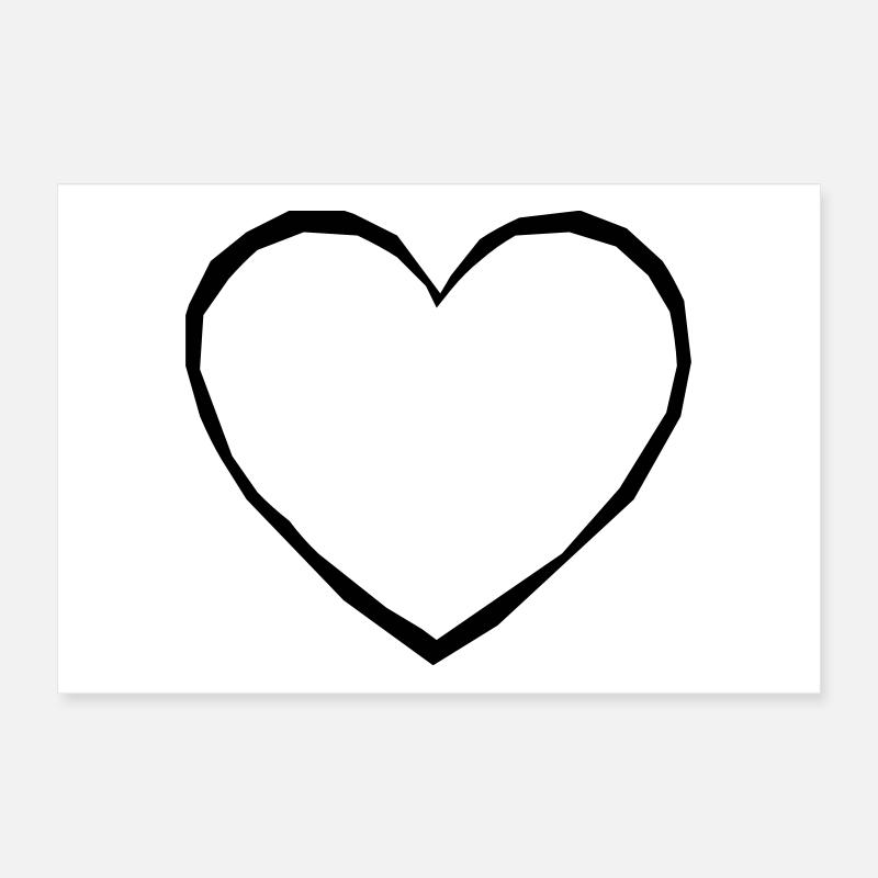 Heart Poster 12" x 8" (30x20 cm)