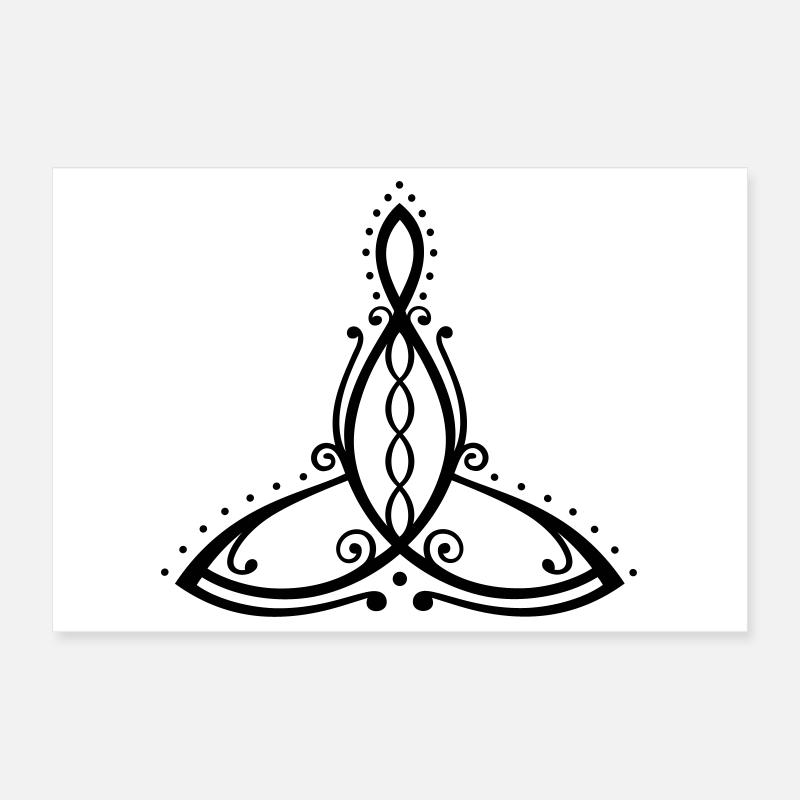 Celtic Motherhood Symbol Mutter mit vier Kindern Poster 30x20 cm