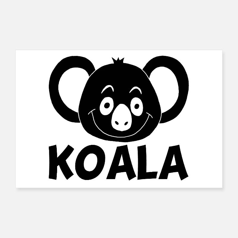 Schwarzer Koala Poster 30x20 cm