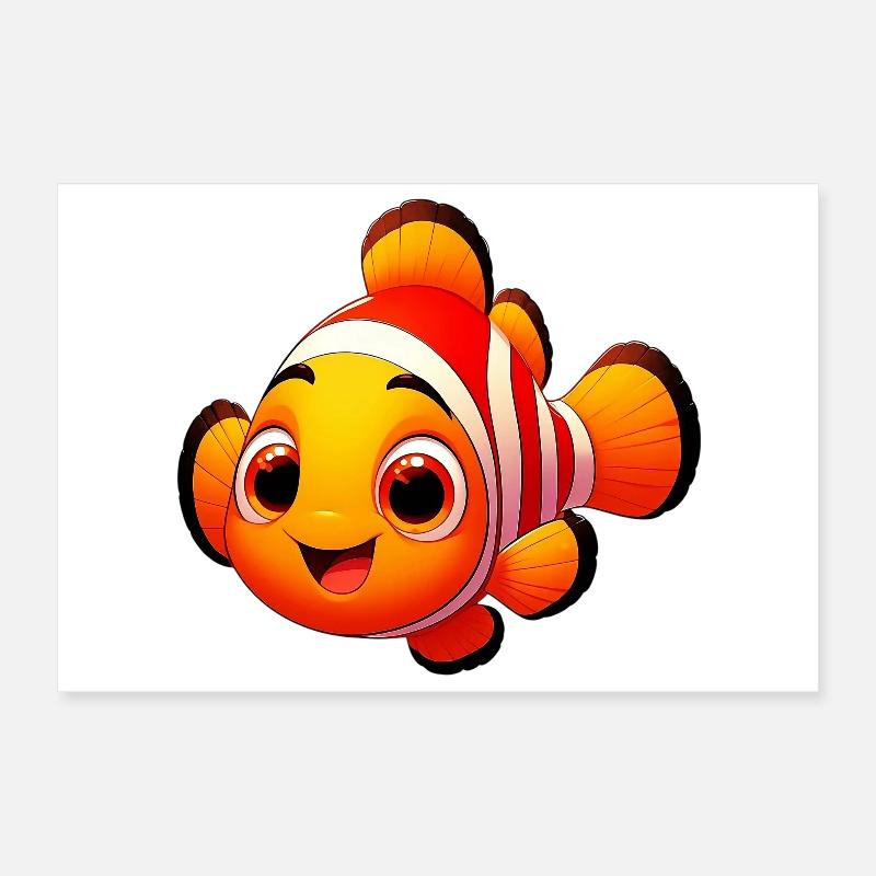 Poisson-clown Poster 30 x 20 cm