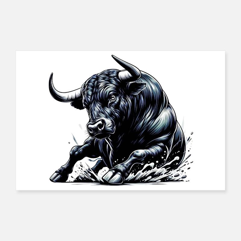 Taureau Poster 30 x 20 cm