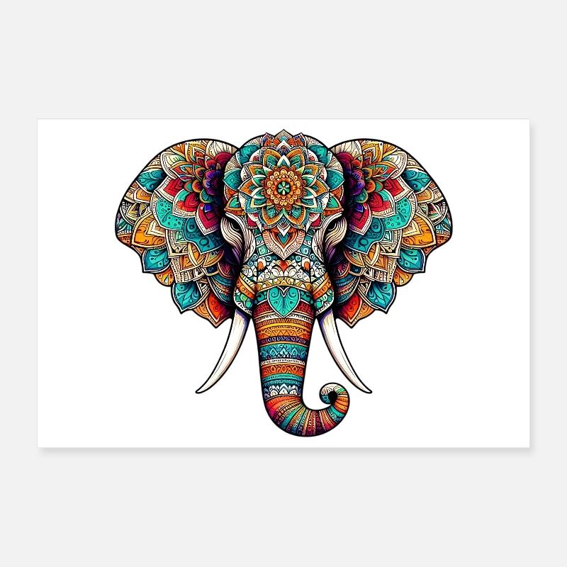 Éléphant Poster 30 x 20 cm