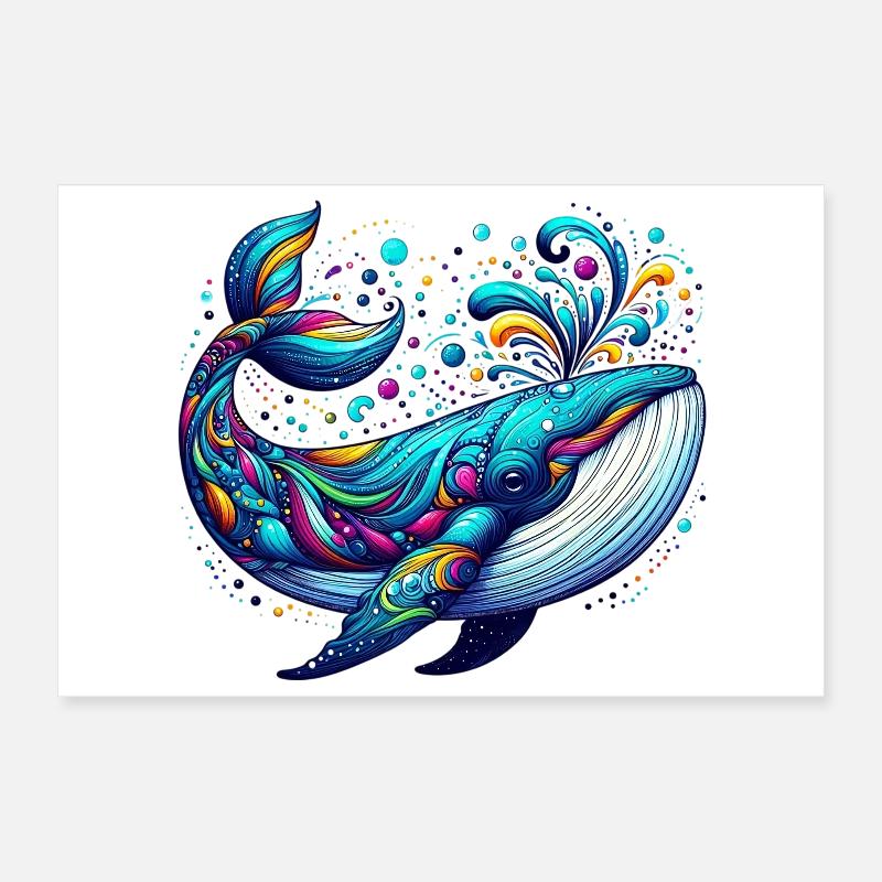 Baleine Poster 30 x 20 cm