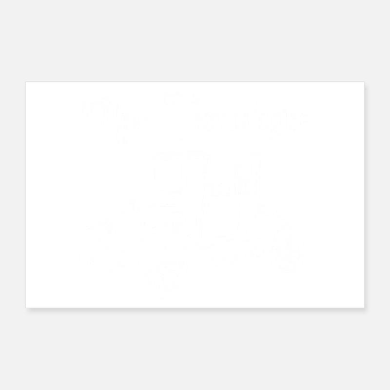 Weißes altes Oldtimer-Auto Poster 30x20 cm