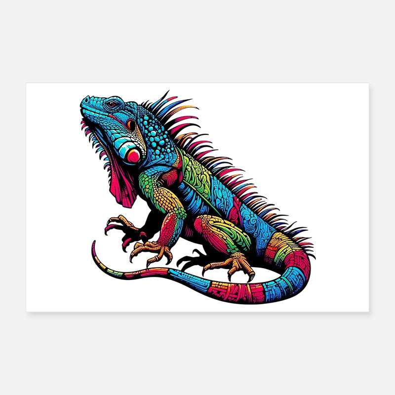 Iguana Poster 12" x 8" (30x20 cm)