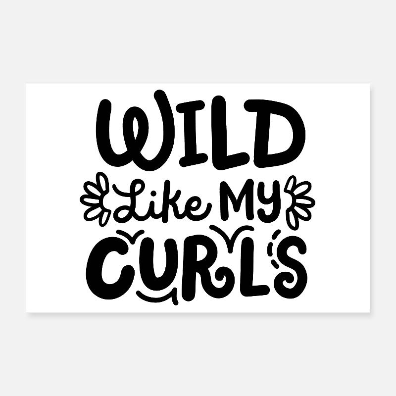 Locken lockiges Haar Poster 30x20 cm