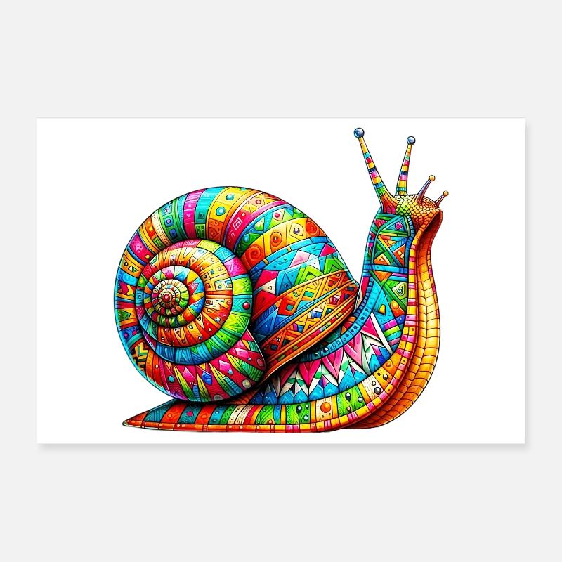 Snail Poster 12" x 8" (30x20 cm)