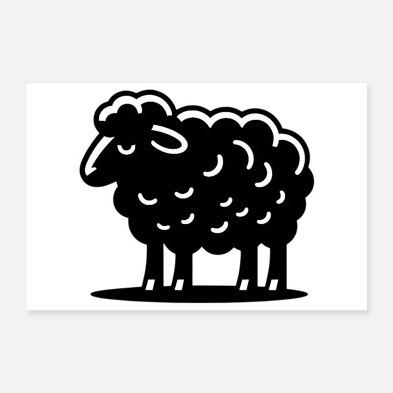 Schwarzes Schaf Poster 30x20 cm