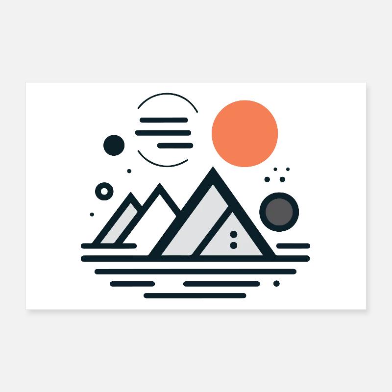 Gebirge Poster 30x20 cm