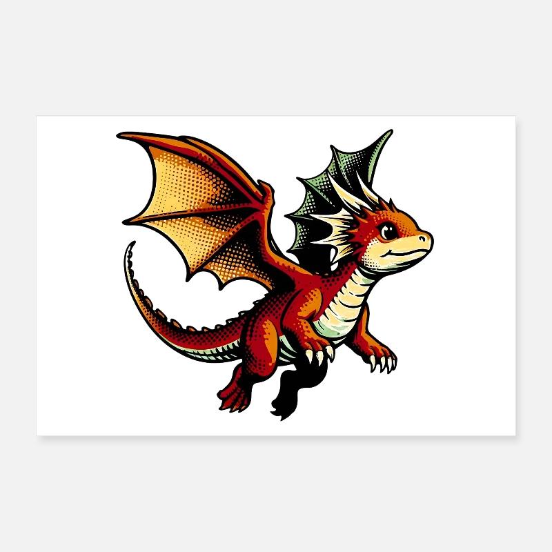 Dragon Poster 30 x 20 cm