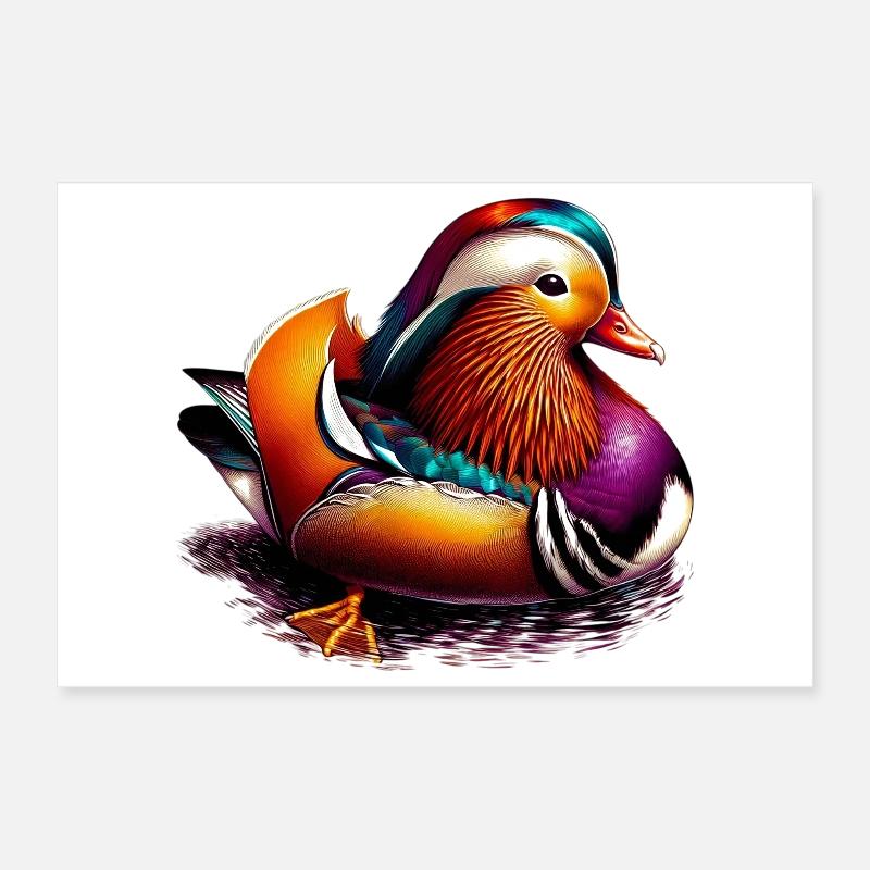 Canard mandarin Poster 30 x 20 cm
