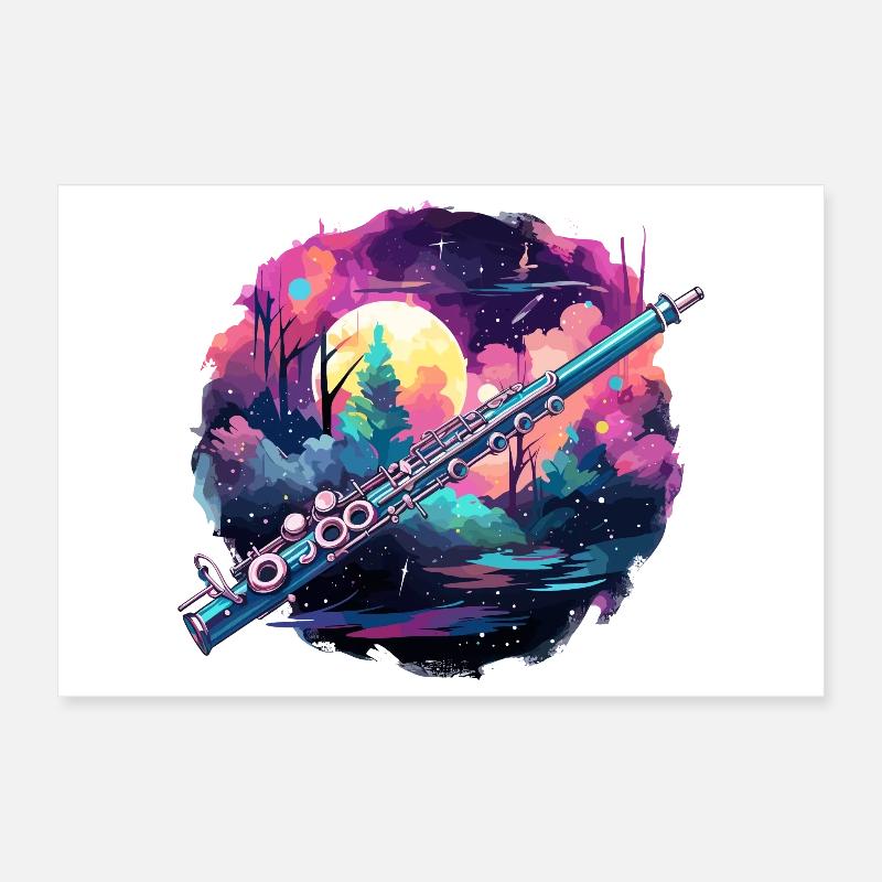 Flûte Poster 30 x 20 cm