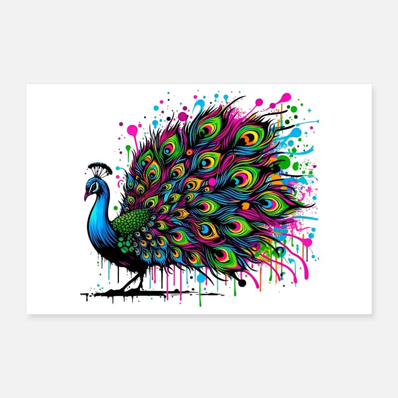 Pfau Poster 30x20 cm