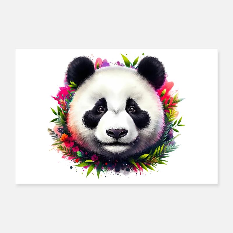 Panda Poster 30x20 cm