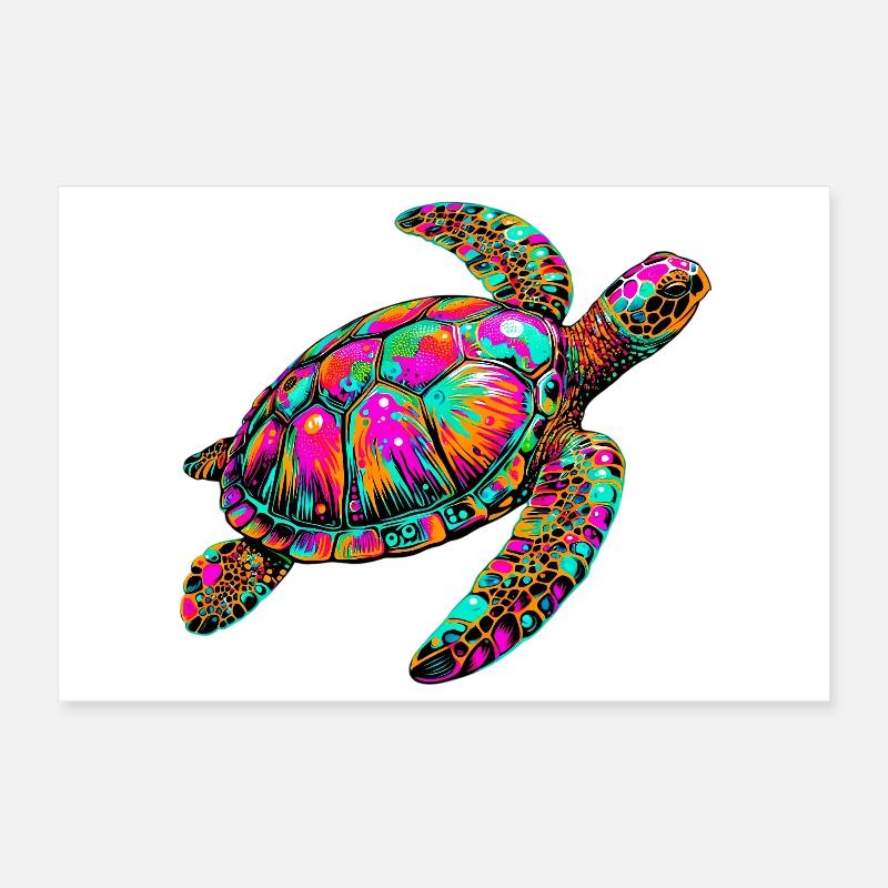 Sea turtle Poster 12" x 8" (30x20 cm)