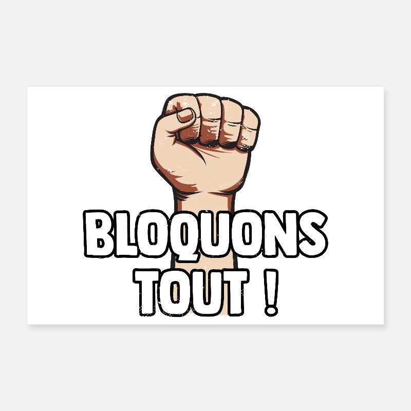 Let's Block Everything! September 10th Blockade Movement Poster 12" x 8" (30x20 cm)