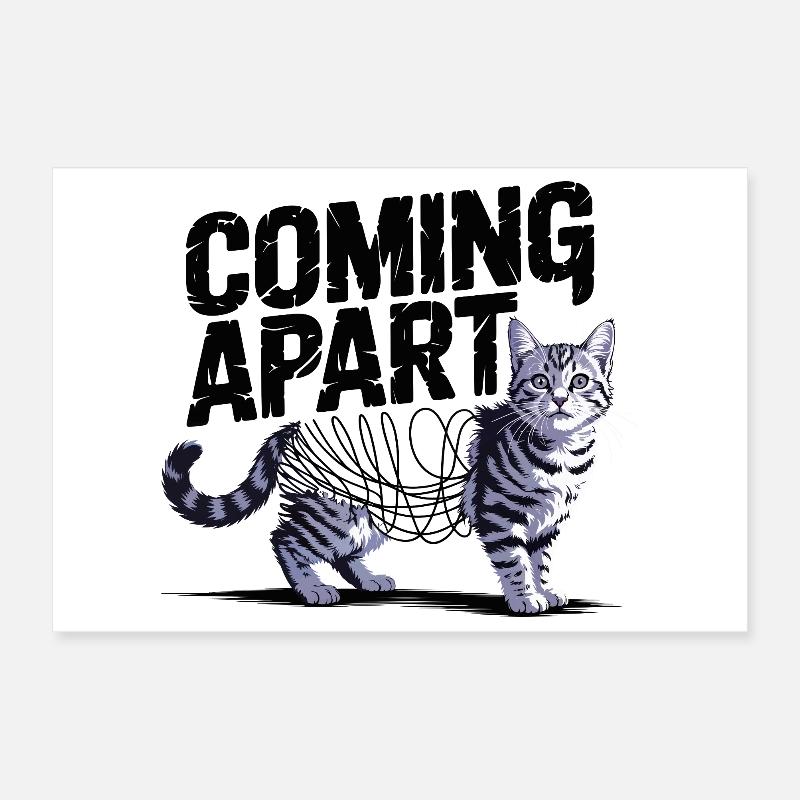 Auseinander kommen Katze Poster 30x20 cm