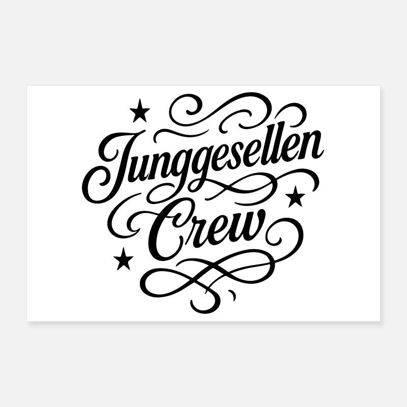 Bachelor Crew Poster 12" x 8" (30x20 cm)