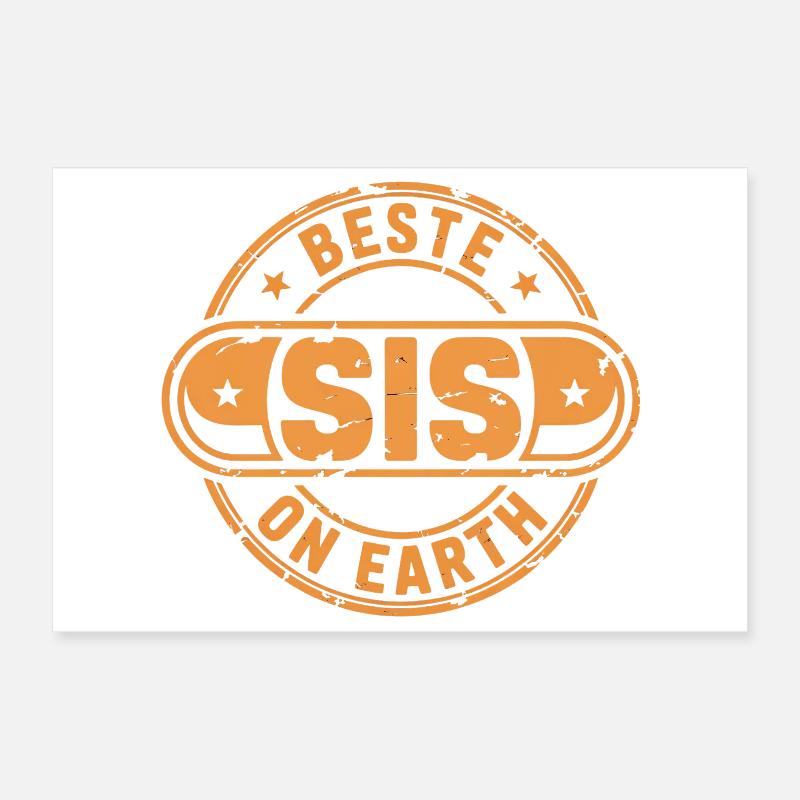 Best Sis Sister Gift Poster 12" x 8" (30x20 cm)