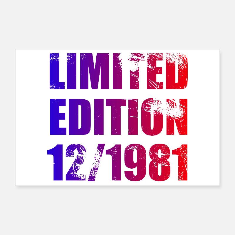 44e anniversaire Edition Limitée 12/1981 Poster 30 x 20 cm
