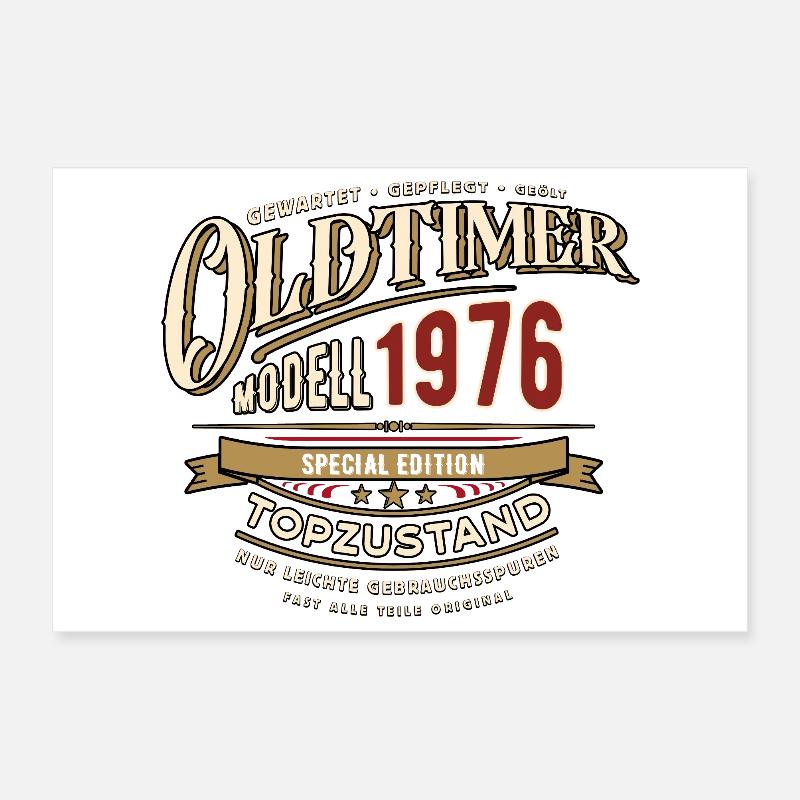 Oldtimer Modell 1976 | Geburtstag Geschenk Poster 30x20 cm