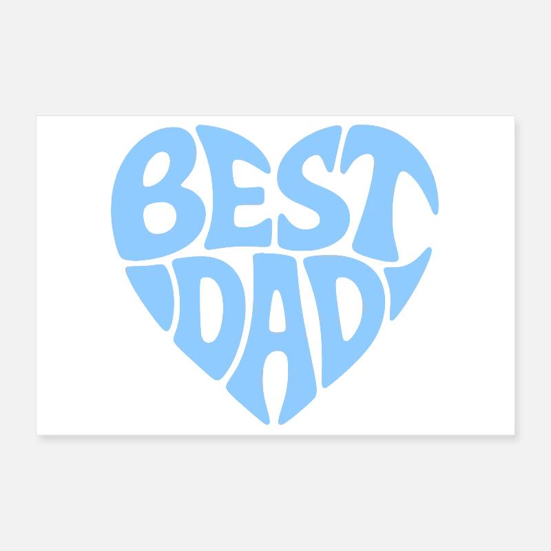 Best Dad Herzdesign Poster 30x20 cm