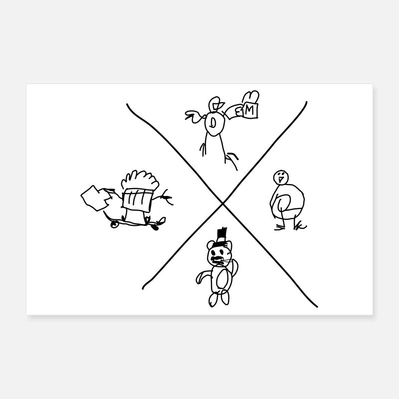 Kritzel-Core Poster 30x20 cm