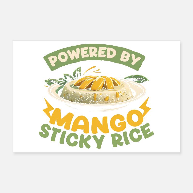 Powered By Mango Sticky Reis Poster 30x20 cm