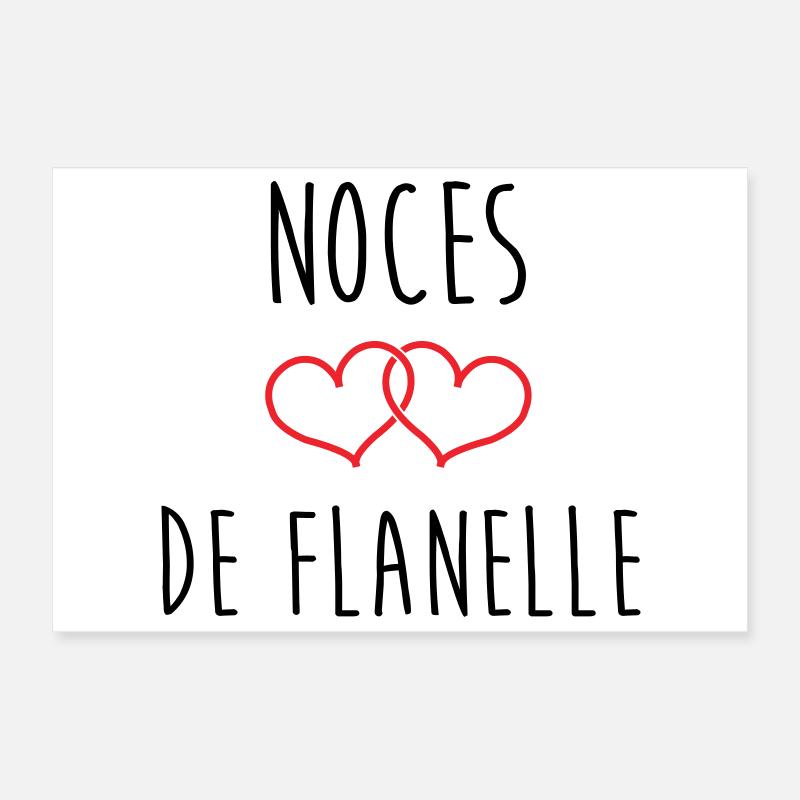 Noces de flanelle – 43 ans de mariage Poster 30 x 20 cm
