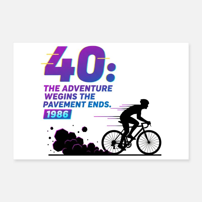 Tee d’aventure de gravier pour le 40e anniversaire Poster 30 x 20 cm