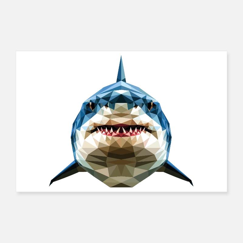 Requin Requin tigre Plongeur Requins mignons Grand requin blanc Poster 30 x 20 cm