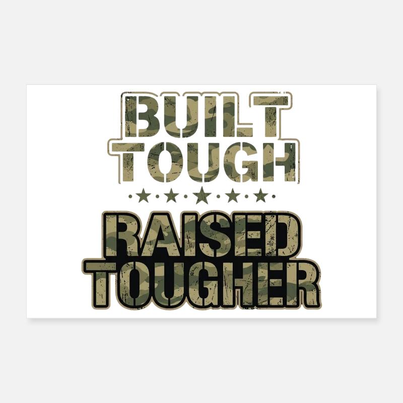 Maman d’armée construite dur élevé plus dur Poster 30 x 20 cm