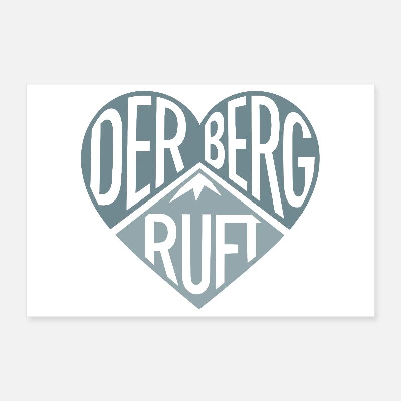 Der Berg ruft - Herzdesign Poster 30x20 cm